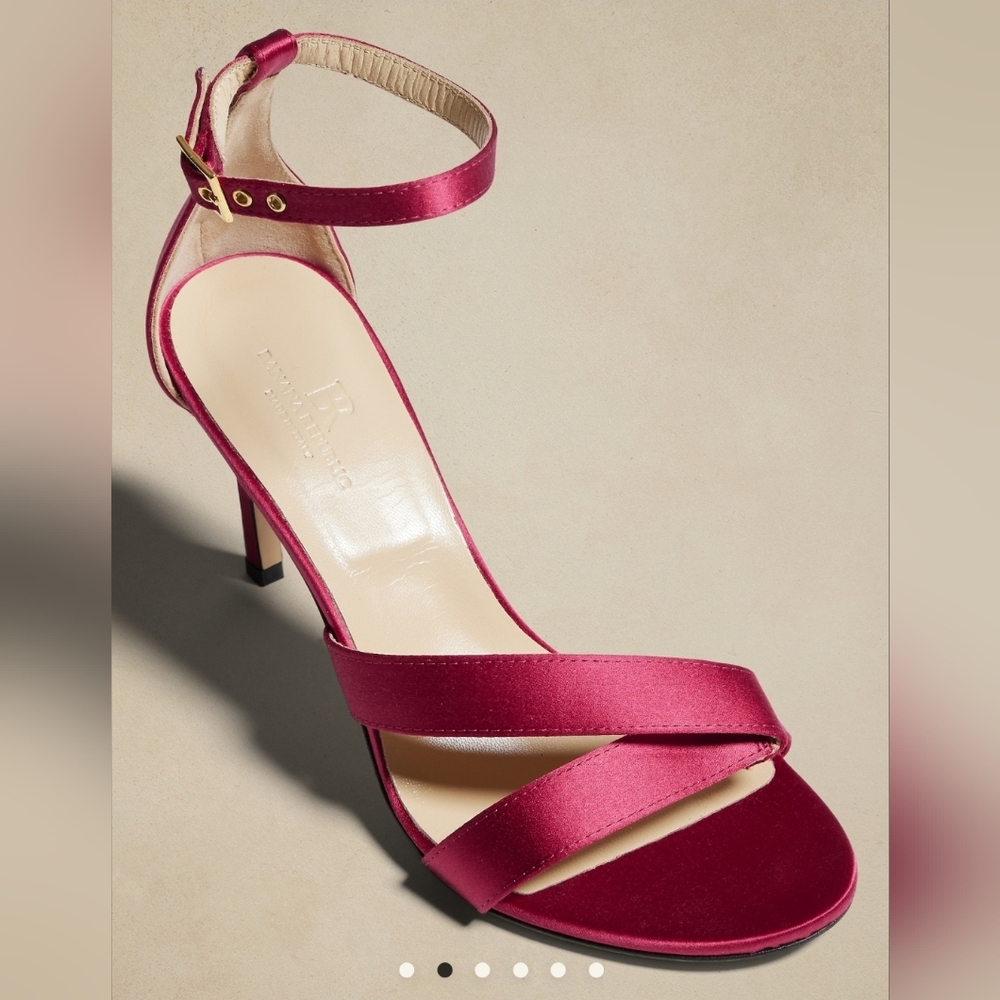 NWT Terzo Satin Sandal, Raspberry, sz 6 - Picture 10 of 14